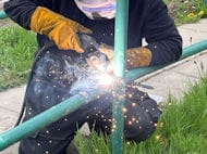 Pathway steel handrail welding repair